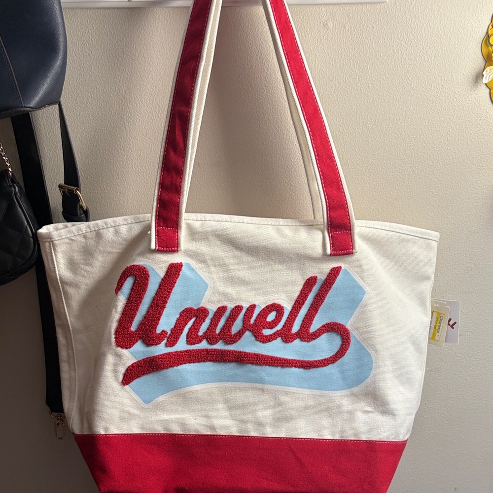 Unwell Red and White Women's Tote Bag